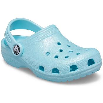 Crocs Classic Glitter Clog Modre - Detske Dreváky